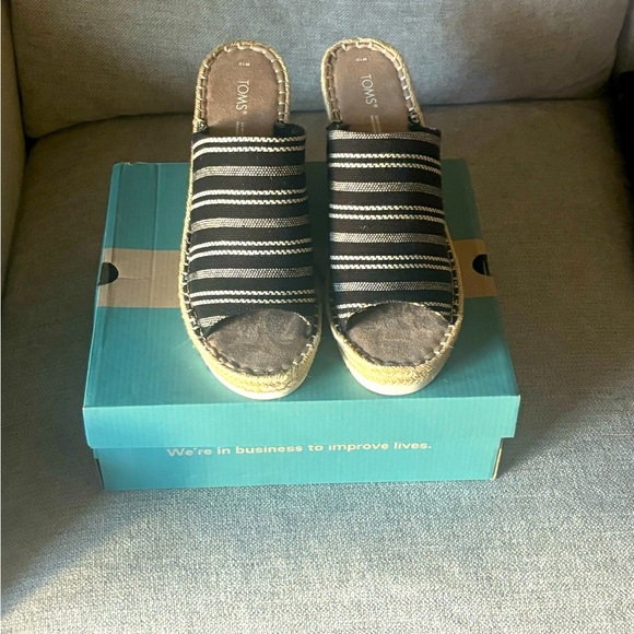 Toms Shoes - TOMS Monica mule black global stripe 10018185